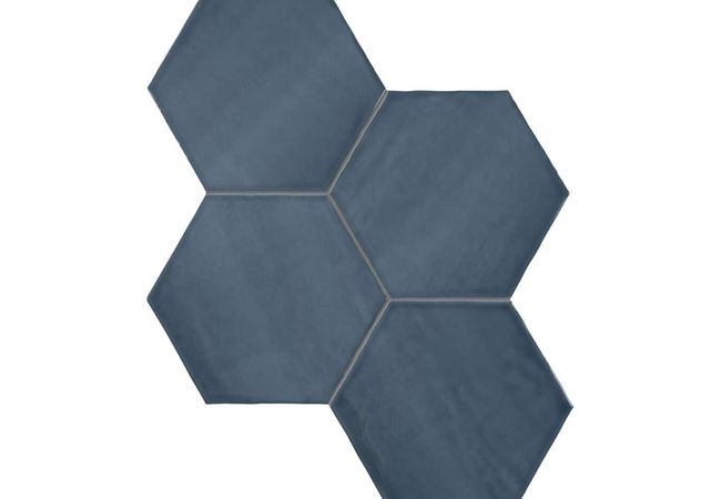 Anatolia Tile Teramoda Ink Porcelain 6 Hexagon Pressed Glossy
