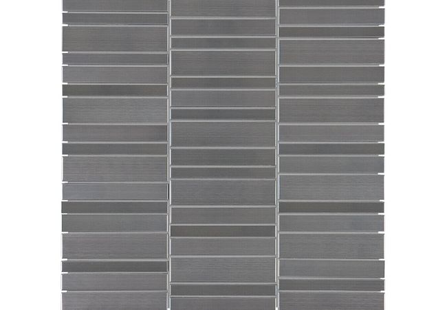 Anatolia Tile Stainless Steel Random Stacked Mosaic Glossy