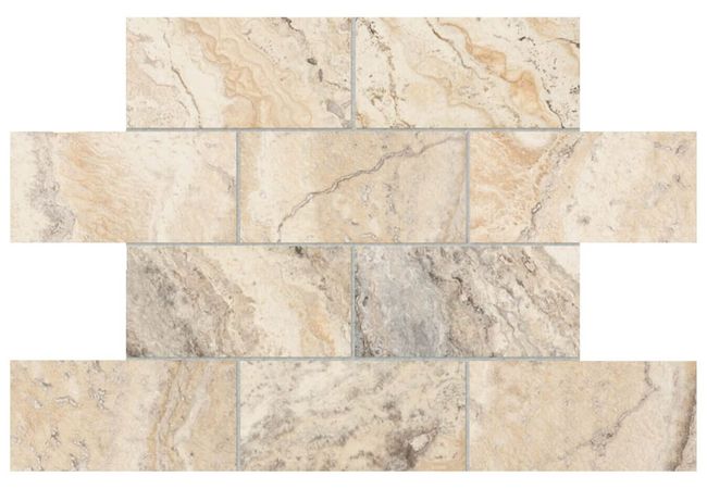 Anatolia Tile Picasso 3 x 6 Filled & Honed Natural Stone