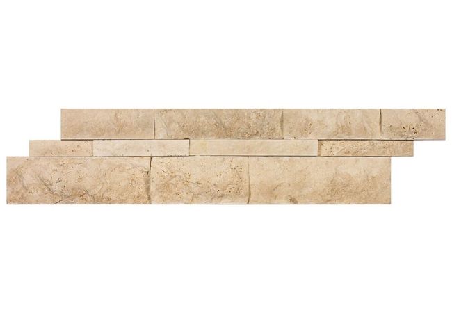 Anatolia Tile Siena Avorio 6 x 24 Wall Panel Split Face Natural Stone