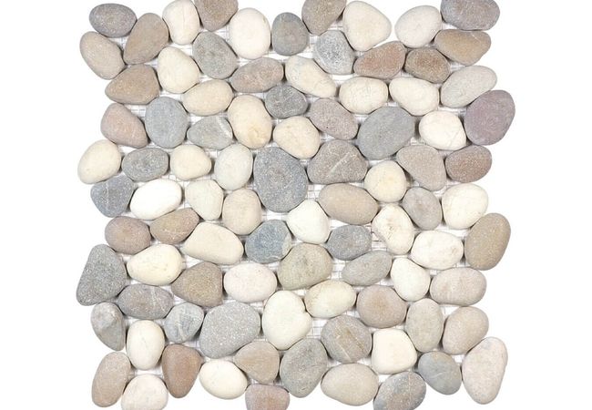 Anatolia Tile Zen Harmony Warm Blend Natural Pebble Mosaic Matte