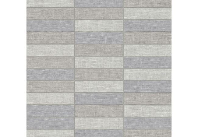 Anatolia Tile Belgian Linen Porcelain Dark Blend 1 x 4 Stacked Mosaic