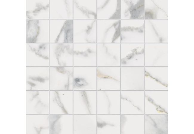 Anatolia Tile Classic Calacatta Porcelain 2 x 2 Mosaic Matte