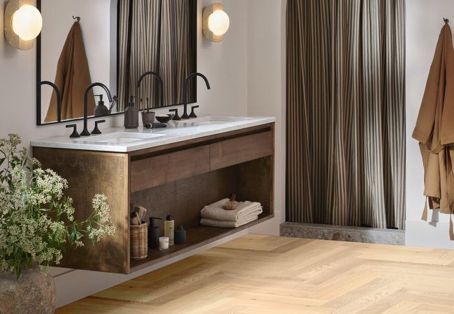 Anderson Tuftex European Ash Herringbone Parfait view 2