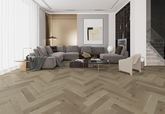 Biyork Floors Nouveau 7 Bespoke European Oak Herringbone Breezy Boardwalk - Image 2