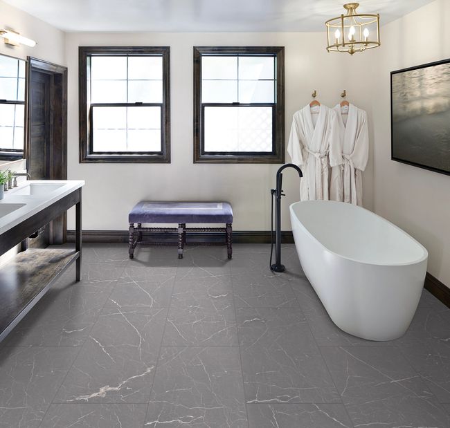 Coretec Bronzeite Marble Luxury Vinyl Tile view 2