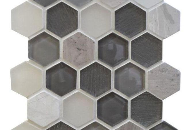 Ciot Tile Genoma Hex Kaolin Blend 1.5''