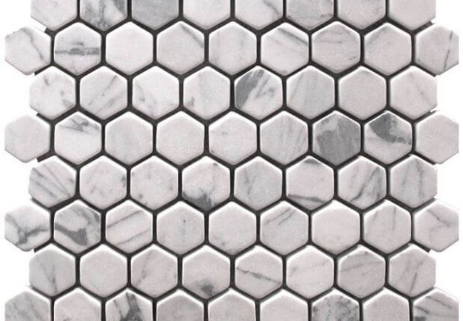 Ciot Tile Bianco Carrara Hexagon Polished 1 ¼''