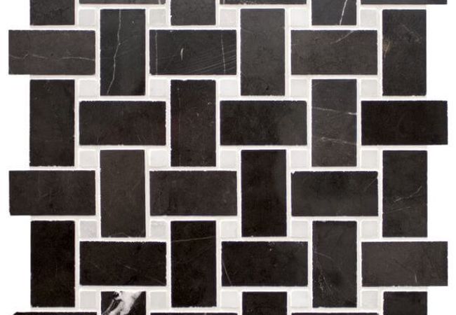 Ciot Tile Grey Stone/Bianco Carrara Basketweave Polished