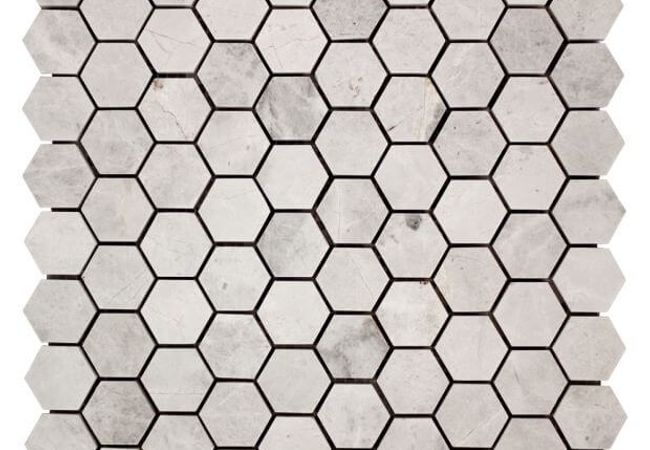Ciot Tile Polar Grey Hexagon Polished 1 ¼''