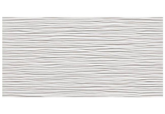 Ciot Tile 16''x32'' 3D Wall Design Wave White Glossy