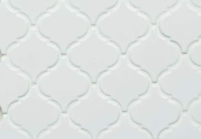 Ciot Tile 1970'S Arabesque White Satin