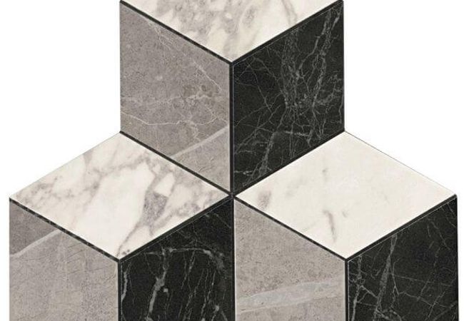 Ciot Tile Marvelpro Mosaico Esagono Multicolor Cold Lap. 3.87''x6.75''