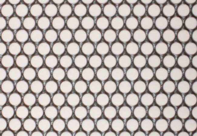 Ciot Tile Penny Round Vintage White Glossy 3/4''