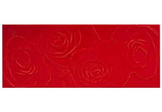 Ciot Tile Playtile Decor Rosa Vermelho Glossy 8''x20''