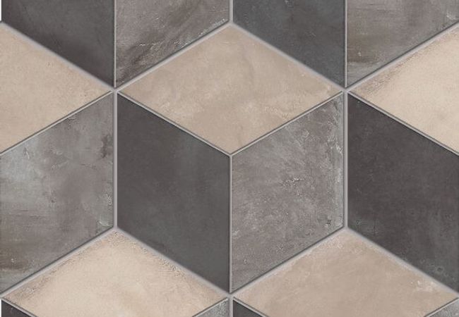 Ciot Tile Terra Esagono Decoro Rombo F 8.5''x10''