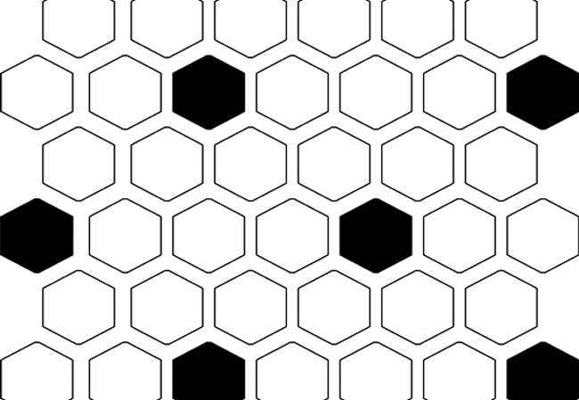 Daltile Color Wheel Mosaic Arctic White/Black