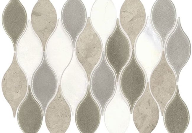 Daltile Decorative Accents Lumia Leaf Gray