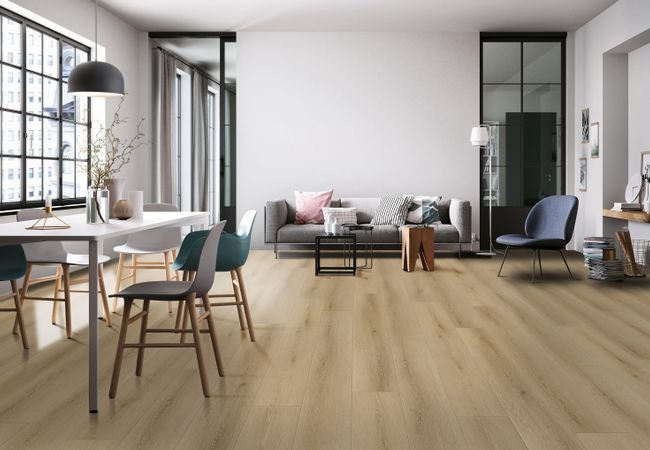 Fuzion Dynamix HardCore 3DGE Almond Butter Luxury Vinyl Plank view 2