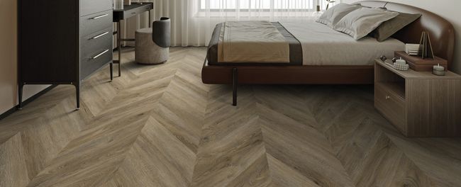 Fuzion Dynamix XL Chevron Cobalt Luxury Vinyl Plank view 2