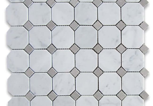 MDR Marble Mosaic Octagon Bianco Carrara