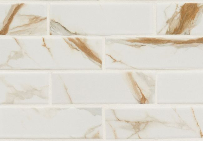 MSI Calacatta Gold Matte 2x6 Subway Tile