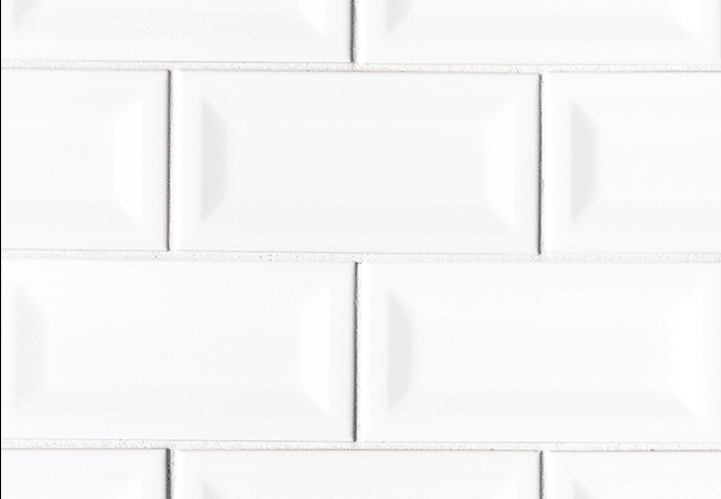 MSI White Beveled Subway Tile 3x6