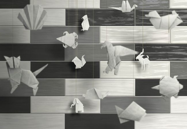 Midgley West Circa Tile 37 Charcoal Grey Tile 4"x15" - Glossy view 2