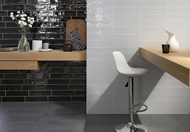 Midgley West Circa Tile 37 Silver Grey Tile 4"x15" - Glossy view 2