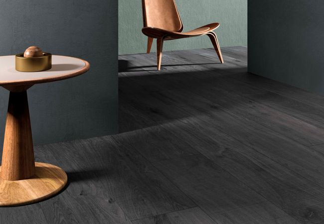 Midgley West Crossroad Wood Coal Tile 8"x48" - Glossy view 2