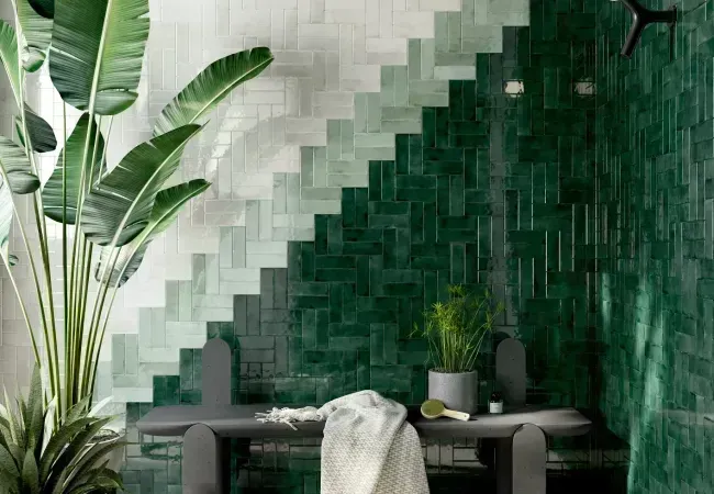 Midgley West Small Emerald Tile 2"x6.3" - Bright view 2