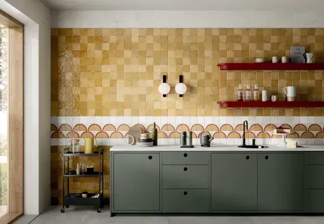 Midgley West Small Trend Ocher 2.5"x8" - Bright view 2