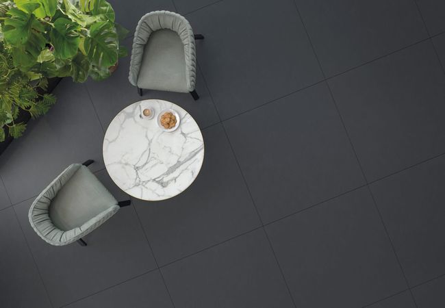 Midgley West Elements Contemporary Black Mosaic Tile 1"x1" - Natural view 2