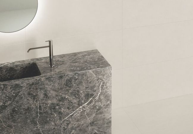 Midgley West Elements Contemporary White Tile 48"x48" - Natural view 2