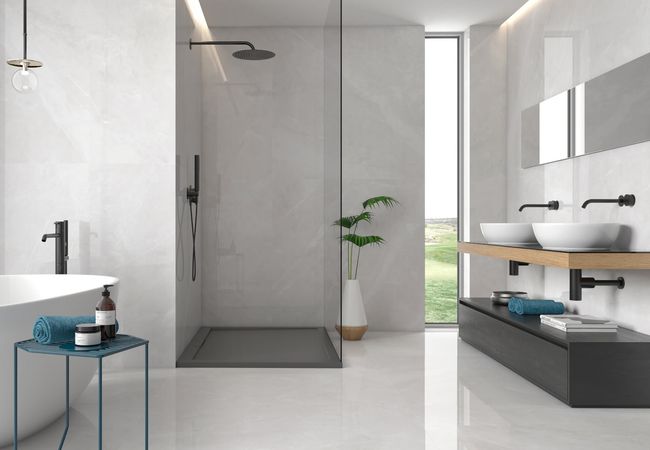 Midgley West Magda Bianco Tile 12"x24" - Polished view 2