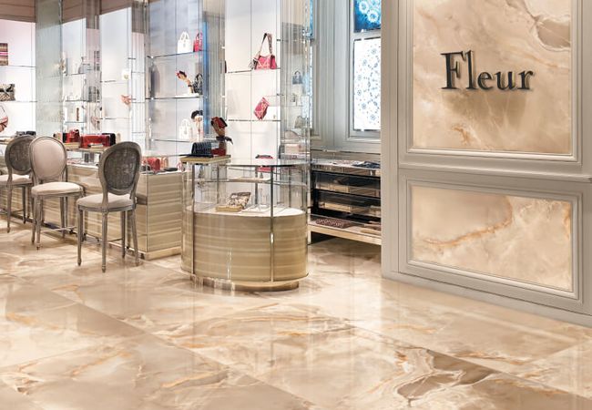 Midgley West Onice Reale Ambra Tile 48"x48" - Polished view 2