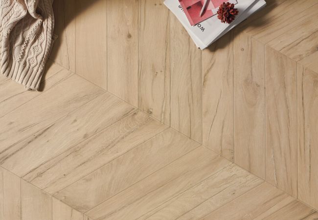 Midgley West Revival Silktech Almond Tile 11"x63" - Natural view 2