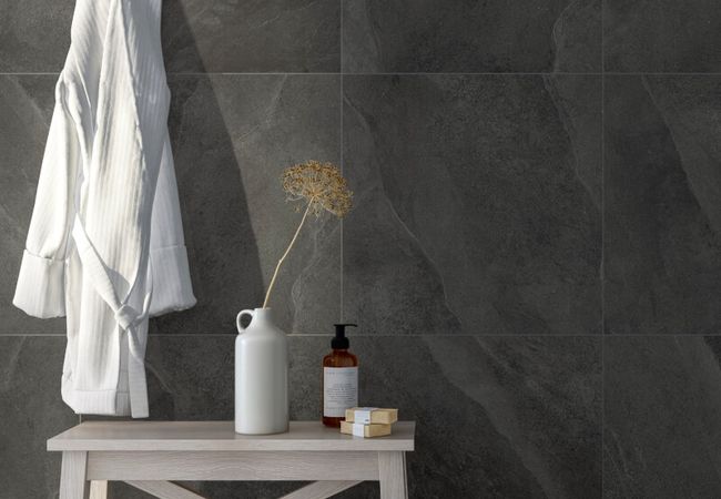 Midgley West Slash Anthracite Tile 24"x24" - Natural - Image 2