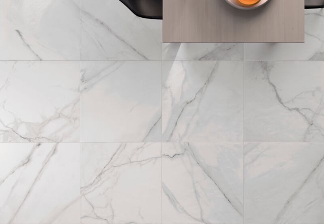 Midgley West Supreme Royal Statuario Tile 24"x24" - Honed view 2