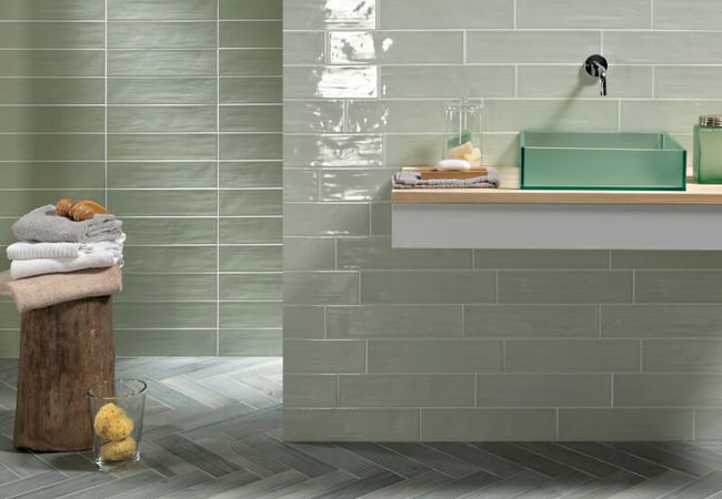 Midgley West Tulip Green Tile 3"x14" - Natural - Image 2