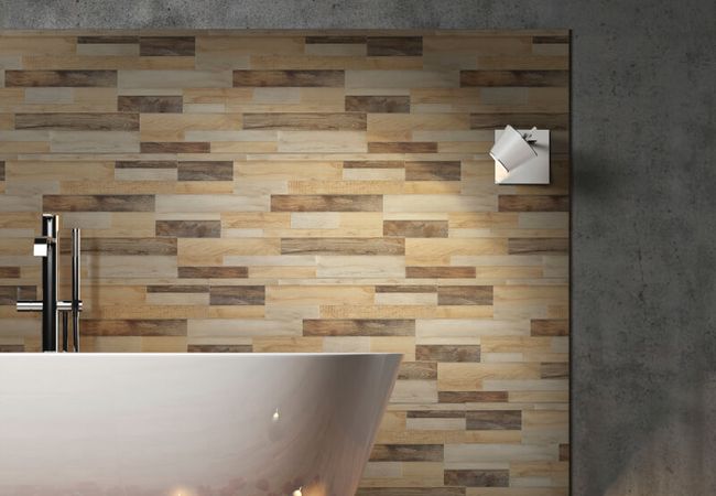 Midgley West Vintage Marrone Tile 8"x48" - Natural view 2