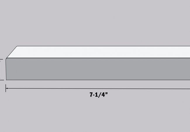 NAF - Floors@Work MDF Primed Flat Stock Baseboard 7 1/4"