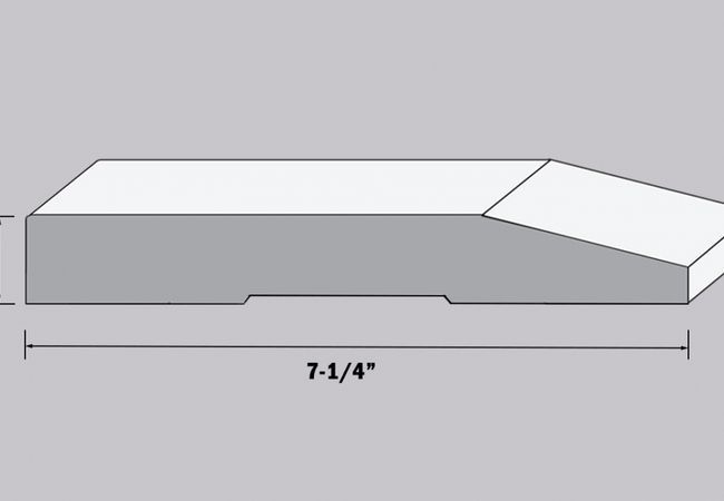 NAF - Floors@Work MDF Primed Modern Edge Bevel Baseboard 7 1/4"