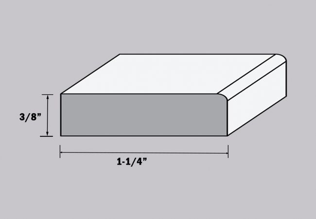 NAF - Floors@Work MDF Primed Flat Stock Shoe Mould 1 1/4"	3/8"	10'