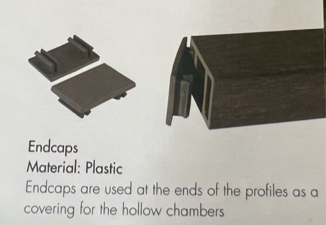 NewTechWood EC 26 End Caps Compatible With UH26 Screen and Partition Beams Available in all UH26 Colors