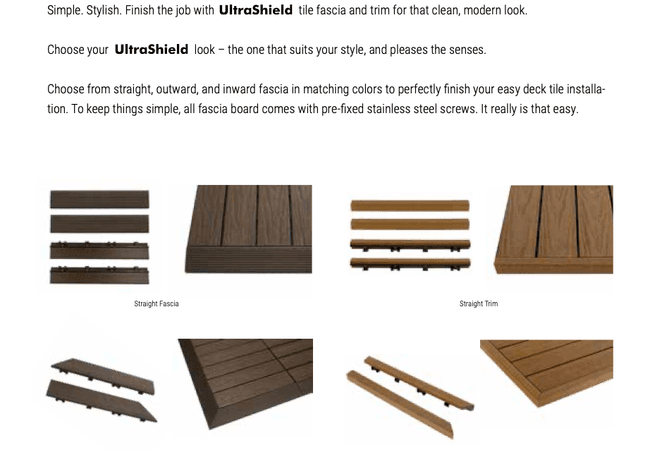NewTechWood 12x24 Quick Deck Tiles Hawaiian Charcoal QD 300ZX view 2