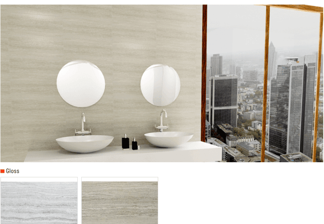 Olympia Allure Gloss Ceramic Tiles Colors: Grey and Taupe Size: 8x20