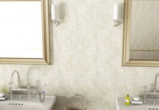 Olympia Alpes Matte Ceramic Wall Tiles Colors: White, Cream, Grey, Tobacco Size 8 X 10