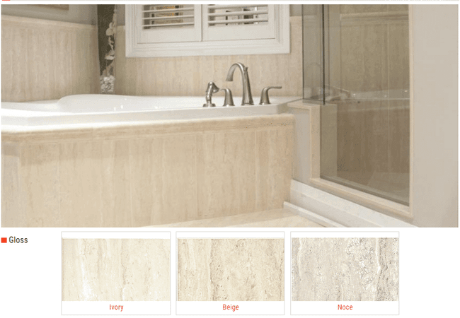 Olympia Classic Tra Gloss Ceramic Wall Tile Color: Ivory, Beige, Noce Size: 10 X 16 & 8 X 10