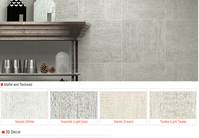 Olympia Handmade Matte and Textured Ceramic Wall Tiles Color: Seward white, Yosemite light Grey, Namib cream, Tundra light Taupe, 3d Decor Colors Synergy Tundra & Synergy Yosemite Size: 13 X 13